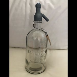 Glass Seltzer Bottle Decorative With Magnolia Home